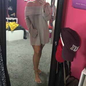 off the shoulder turtle neck dress/top